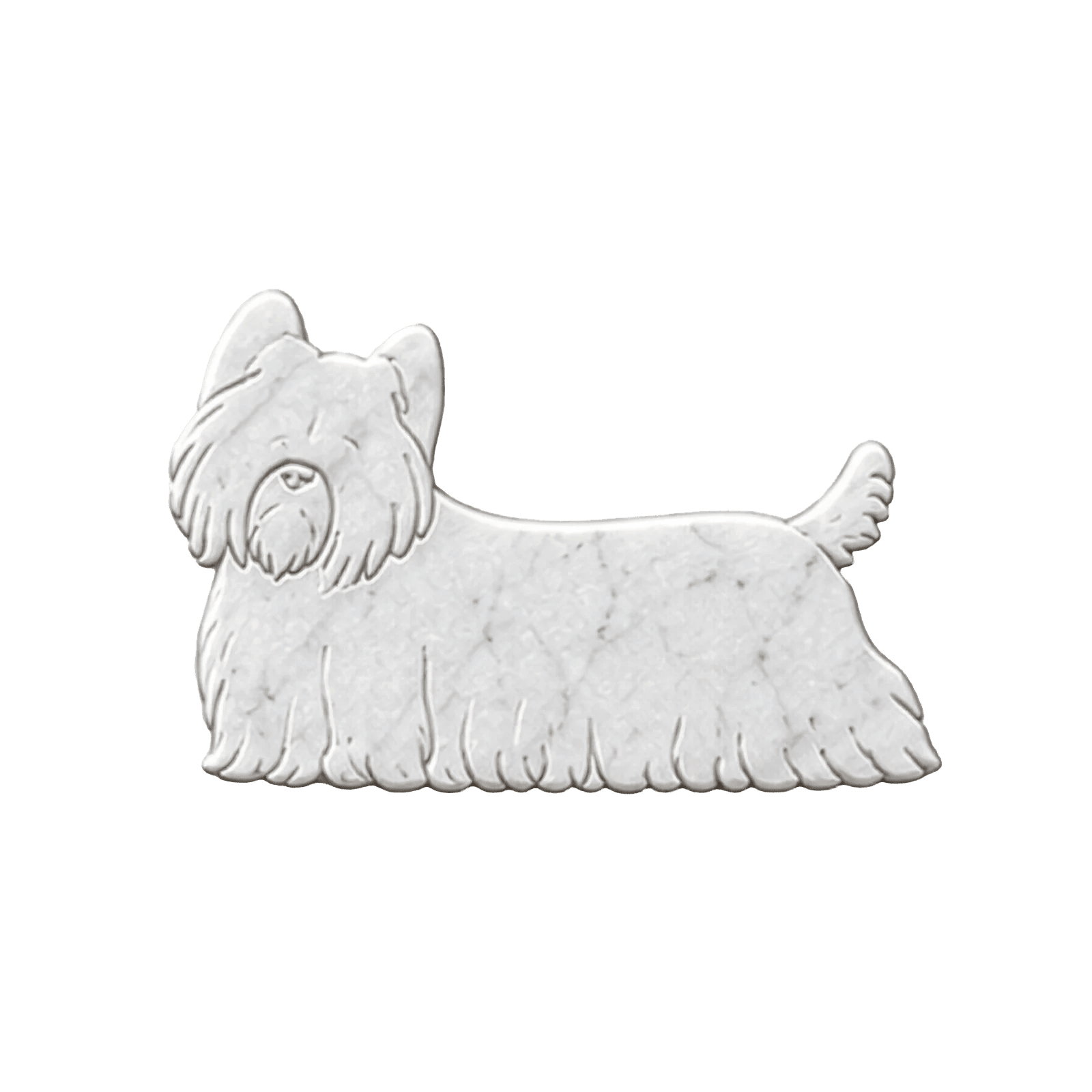 Skye Terrier in Marmo Bianco Carrara - Pawradise