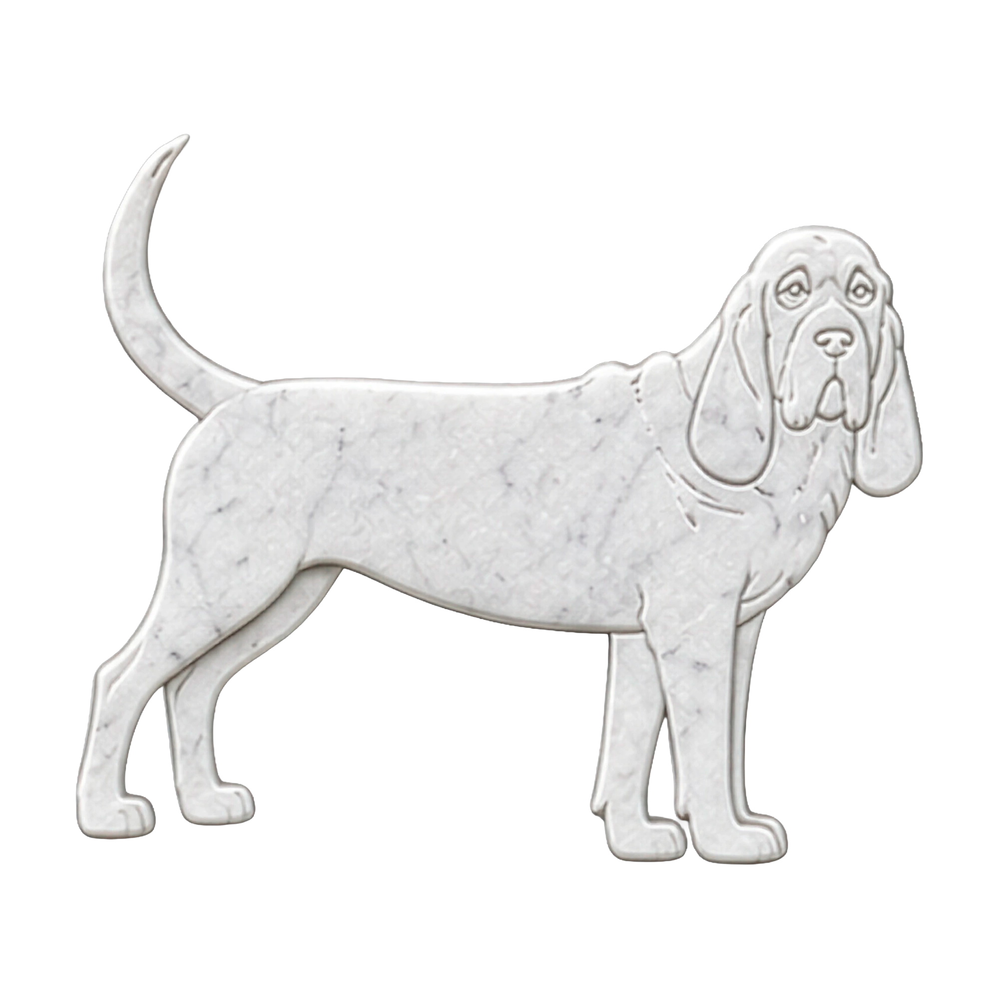 Bloodhound in Marmo Bianco Carrara Pawradise