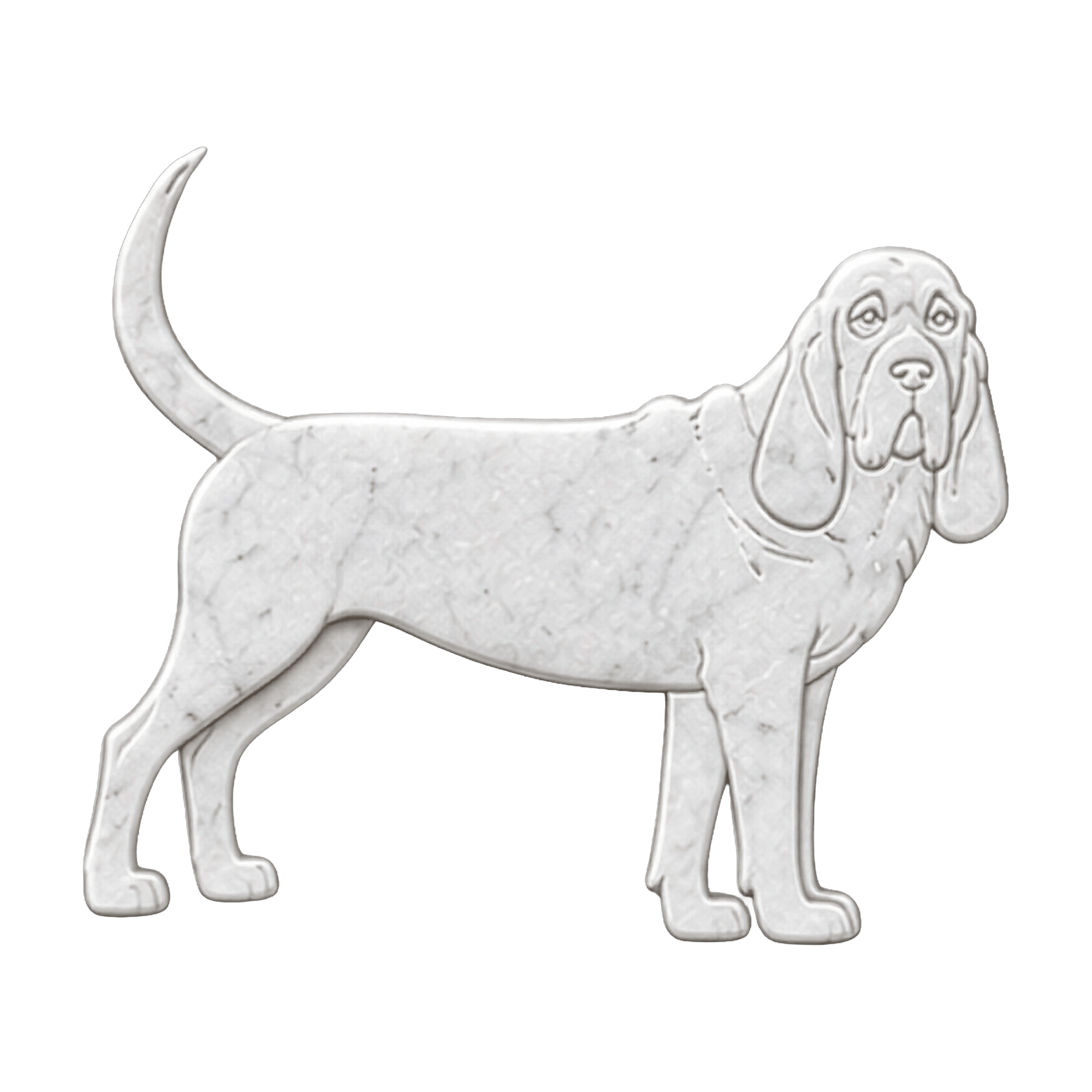 Bloodhound in Marmo Bianco Carrara - Pawradise