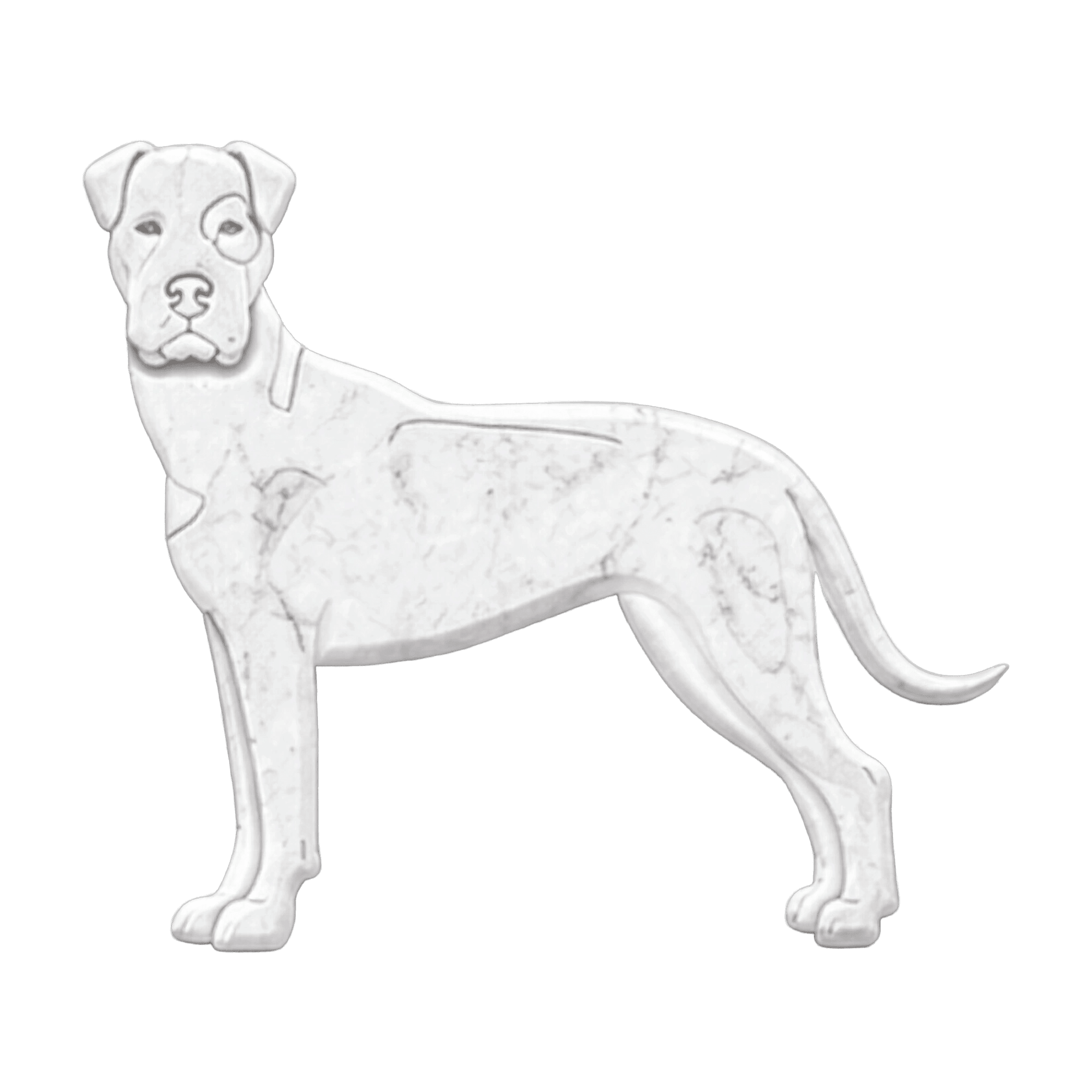 Dogo Brasiliano in Marmo Bianco Carrara - Pawradise
