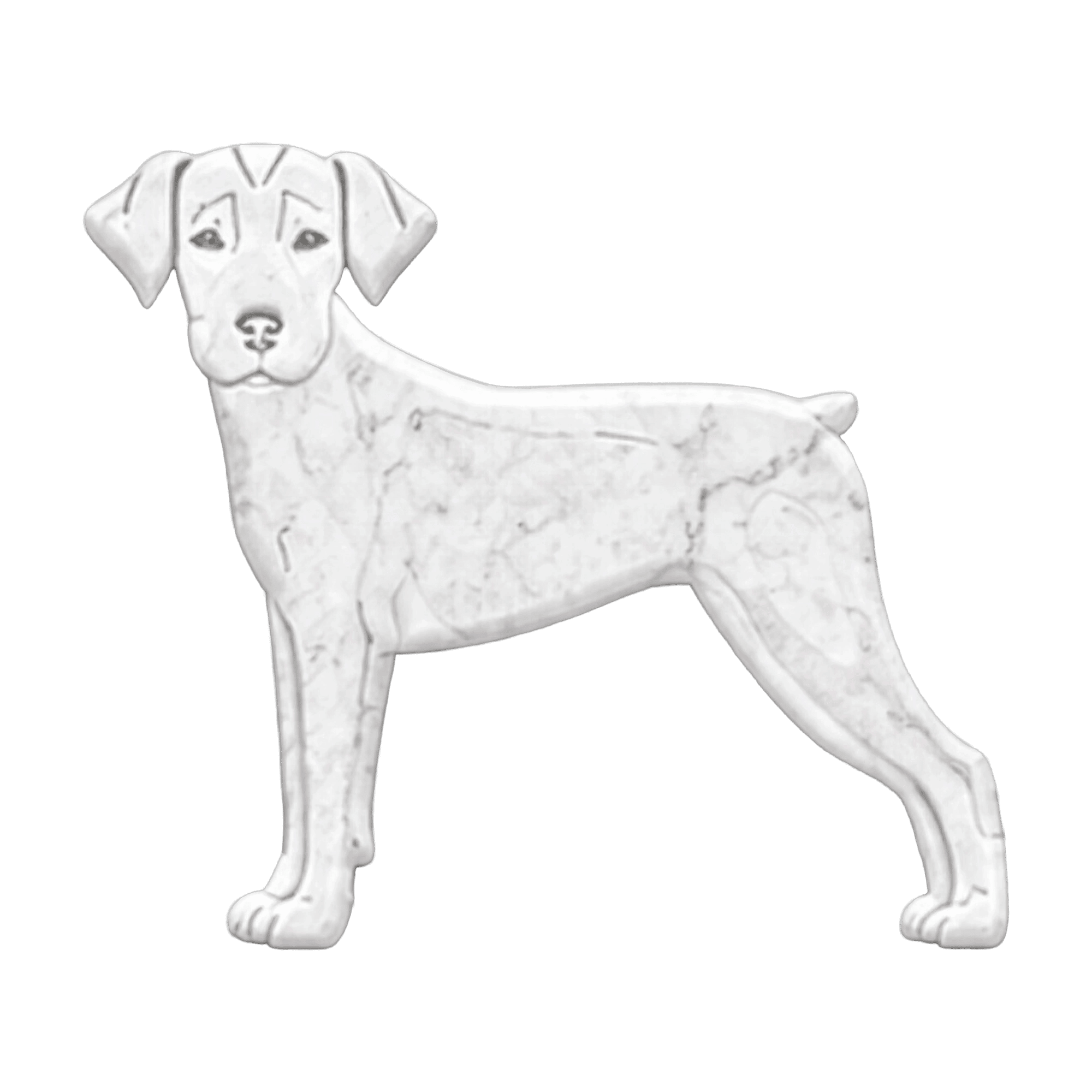 Pinscher in Marmo Bianco Carrara - Pawradise