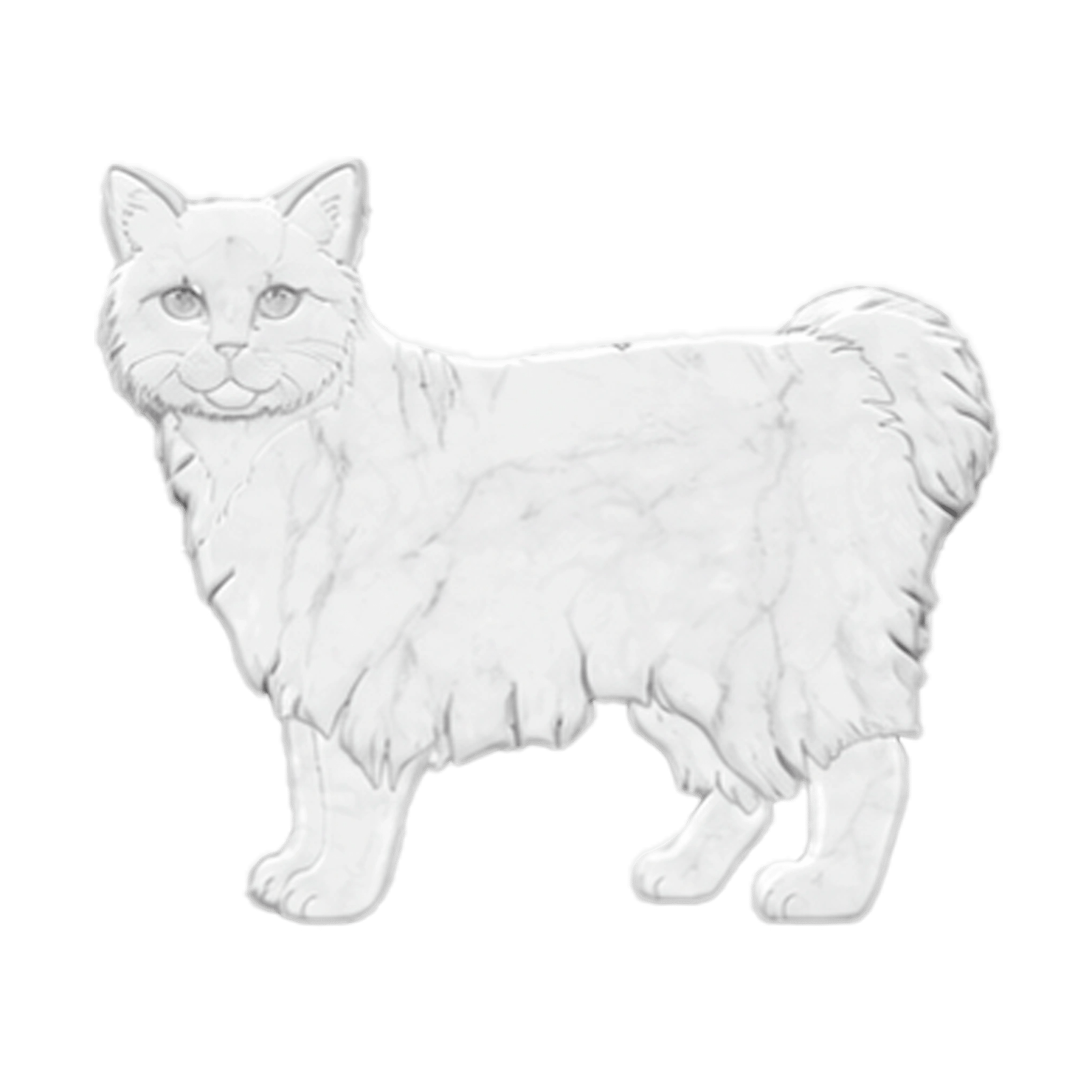 Gatto Owyhee Bob in Marmo Bianco Carrara - Pawradise