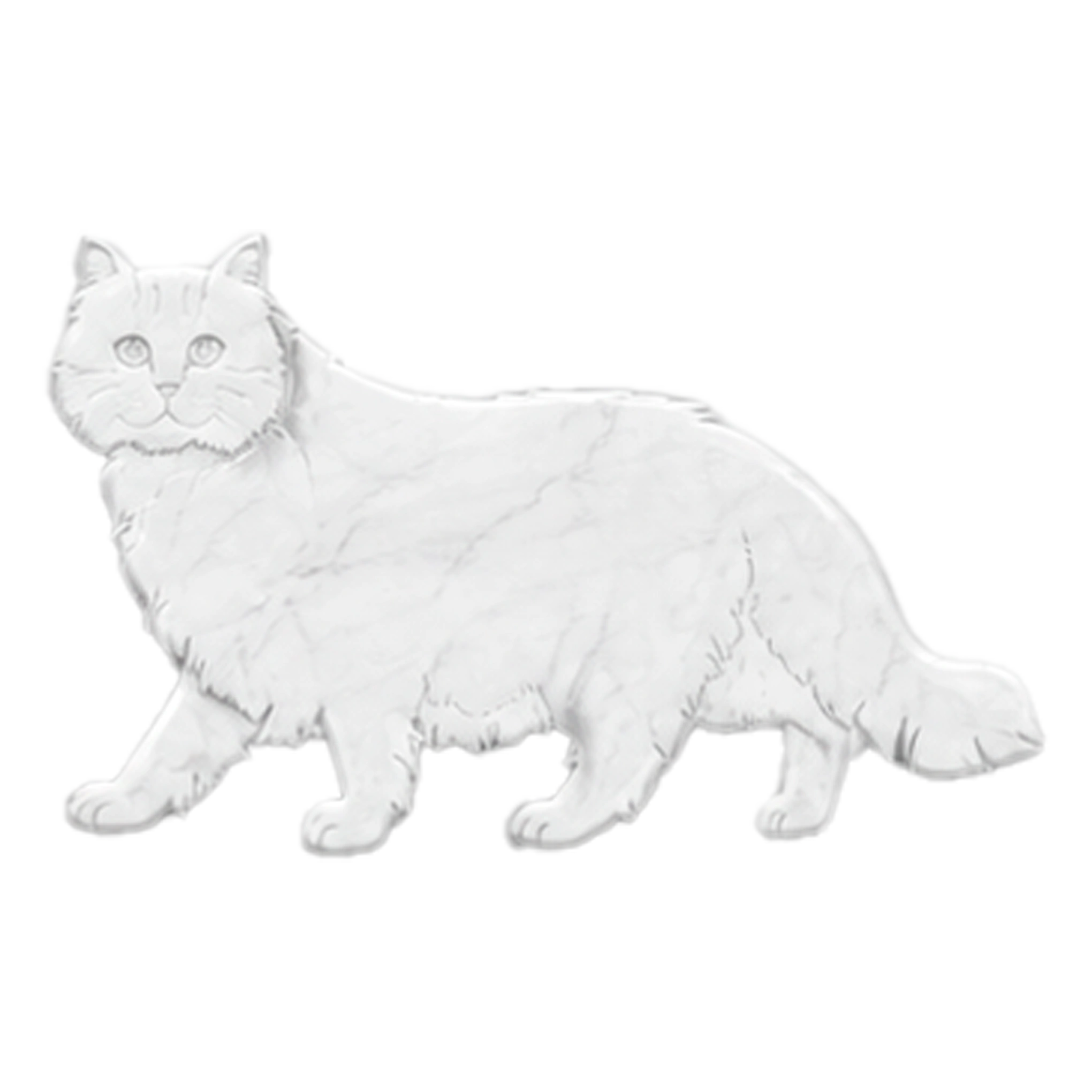Gatto Persiano in Marmo Bianco Carrara Pawradise