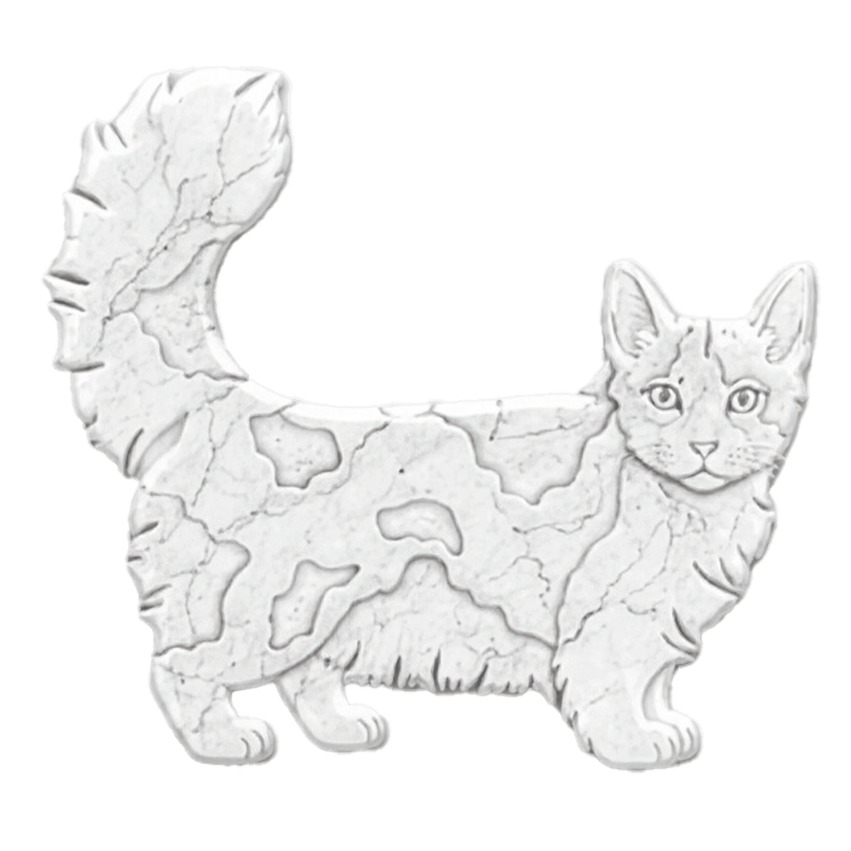 Gatto Skookum in Marmo Bianco Carrara - Pawradise