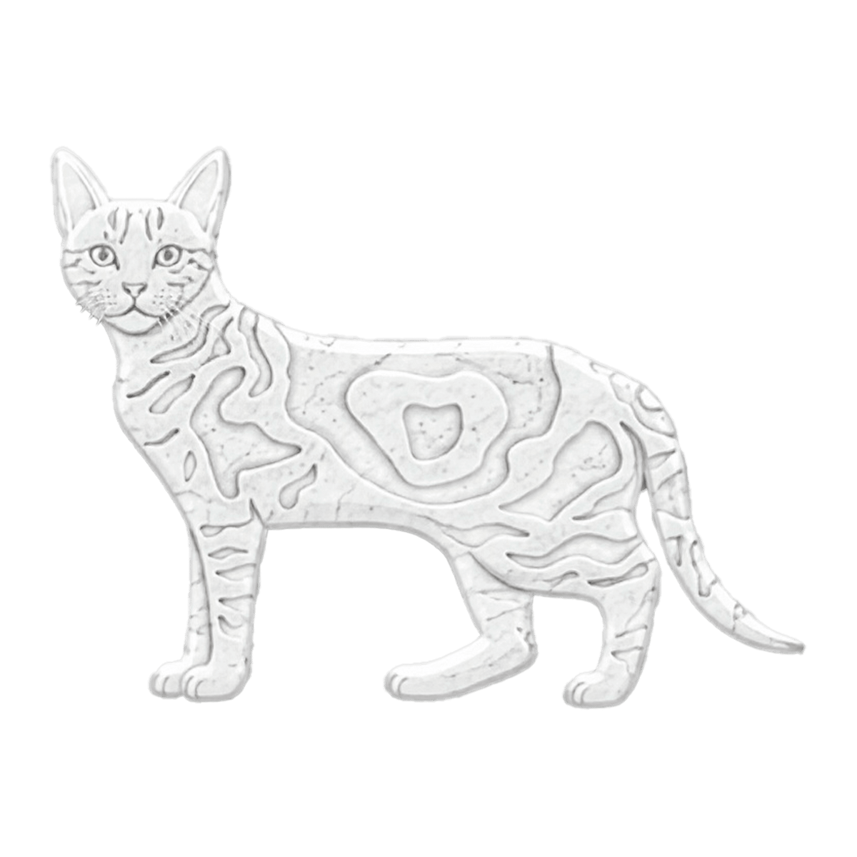 Gatto Sokoke in Marmo Bianco Carrara - Pawradise