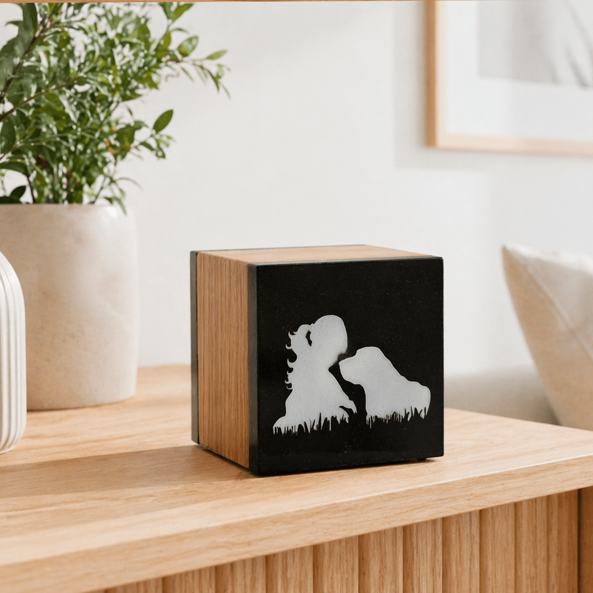 Urna Cubo 10x10x10 – Urna Cineraria Personalizzata per Animali - Pawradise