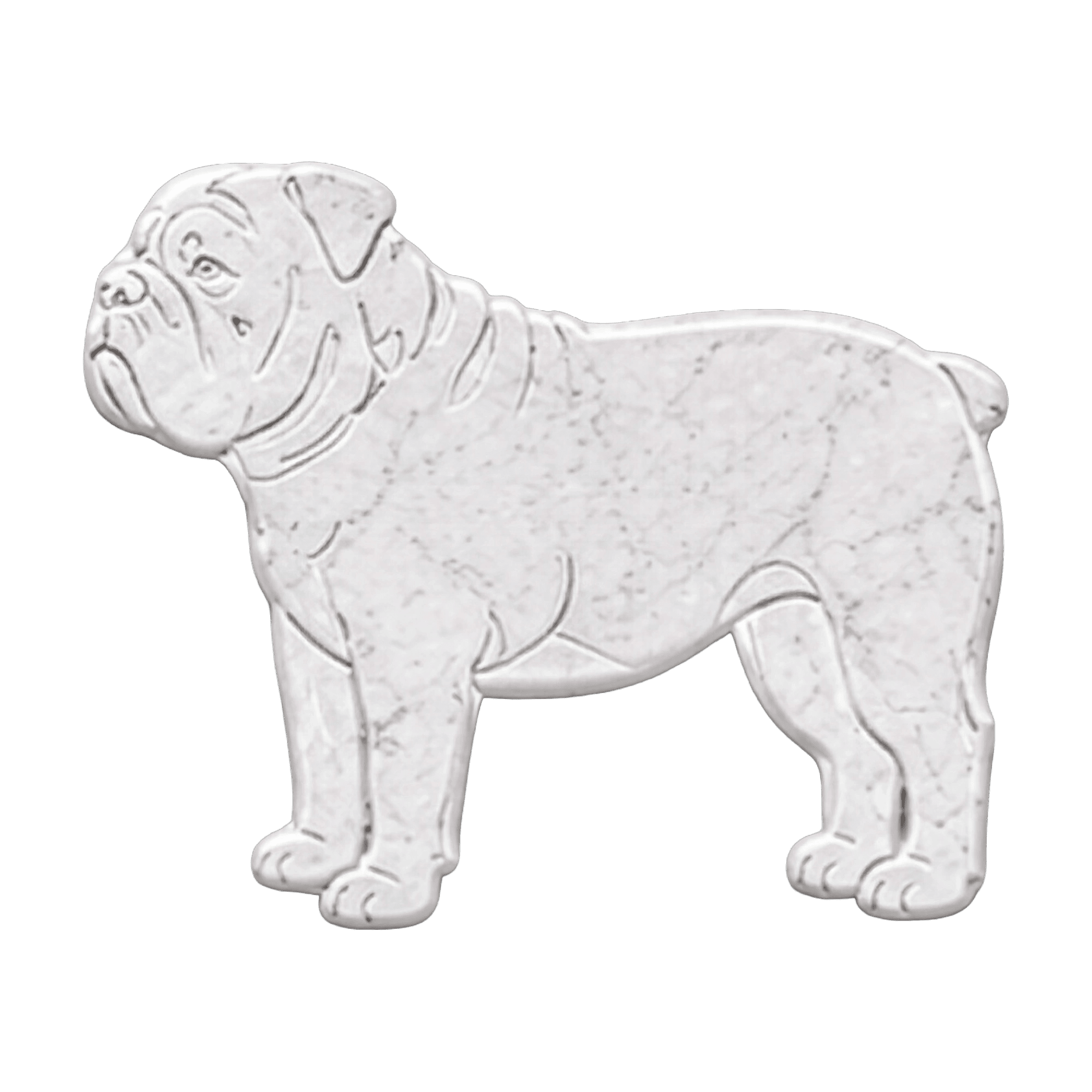 Bulldog Inglese in Marmo Bianco Carrara - Pawradise