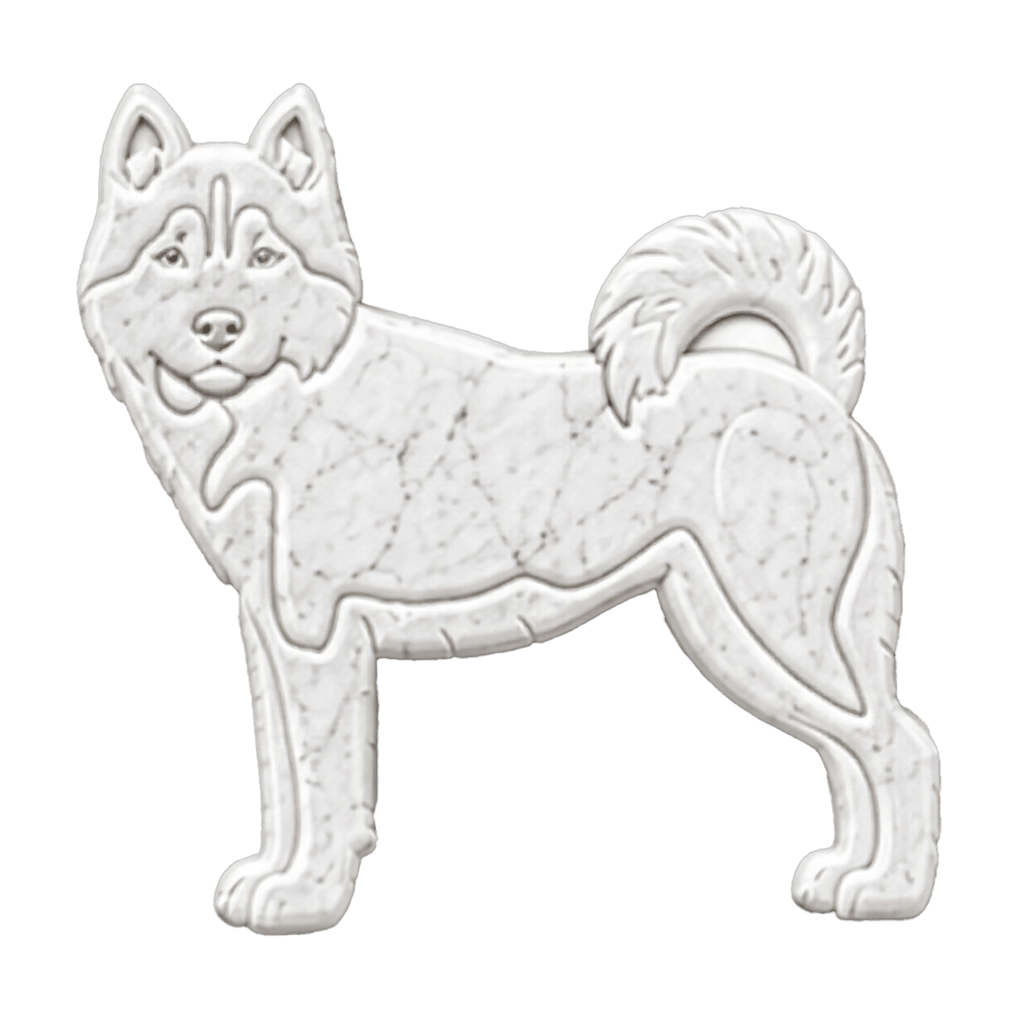 Husky in Marmo Bianco Carrara - Pawradise