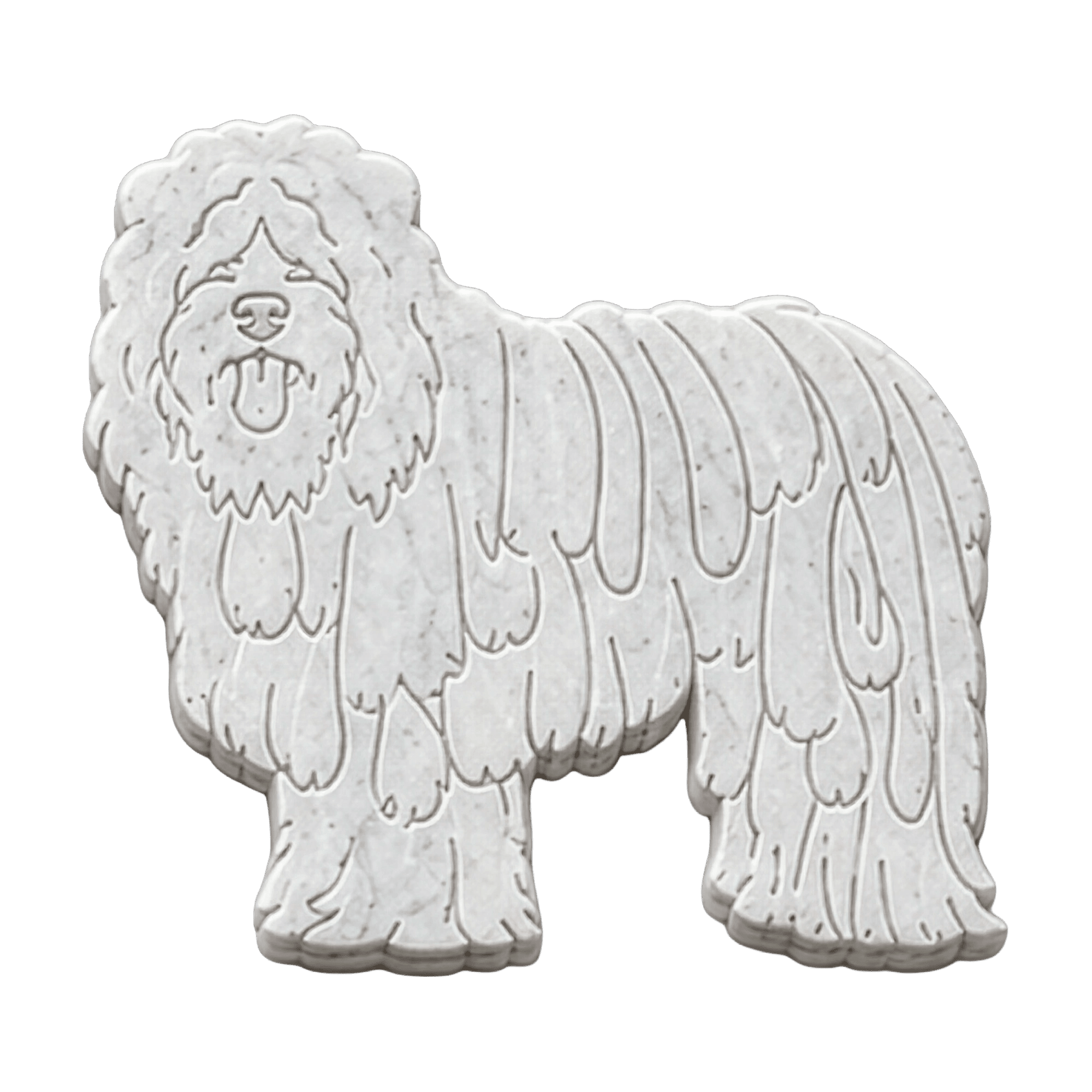 Pastore Bergamasco in Marmo Bianco Carrara - Pawradise