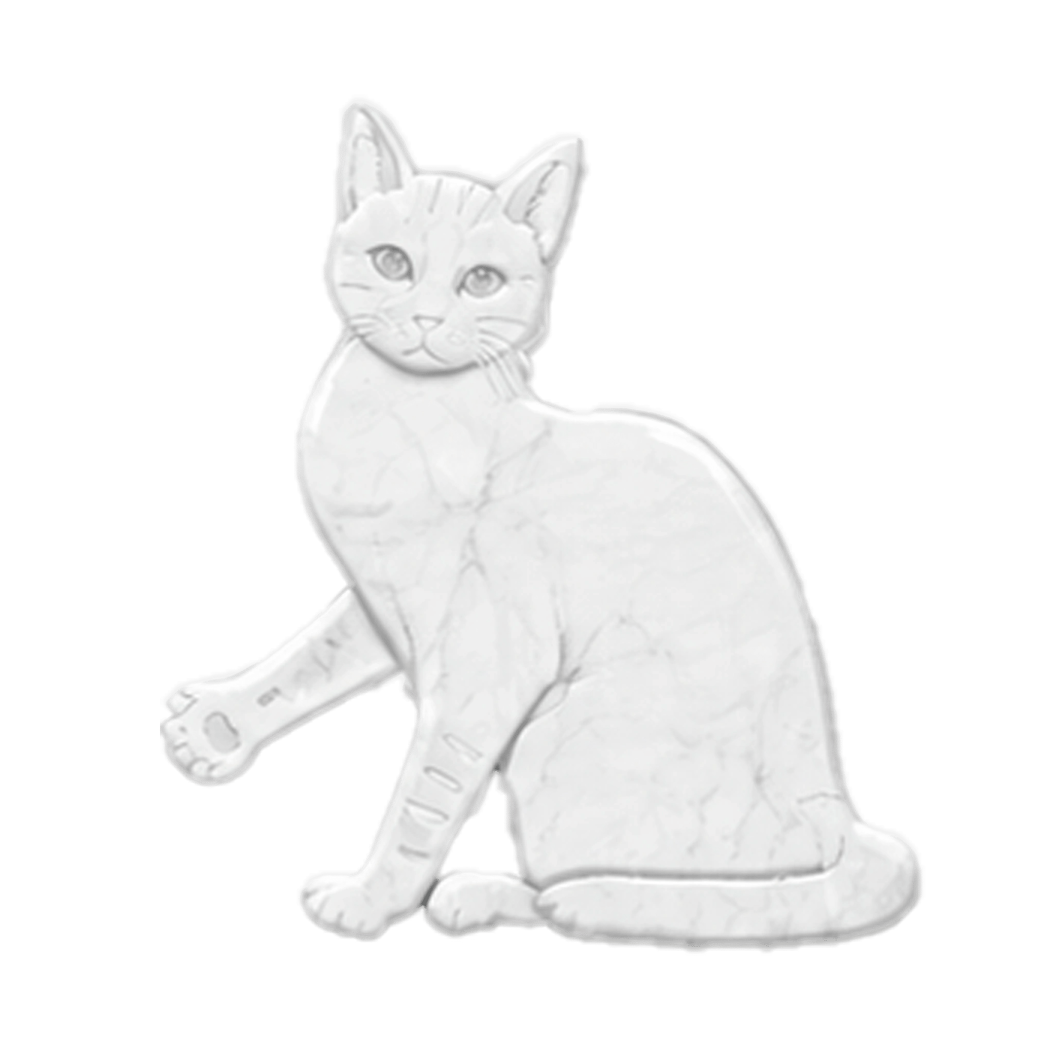 Gatto American Polydactyl in Marmo Bianco Carrara - Pawradise