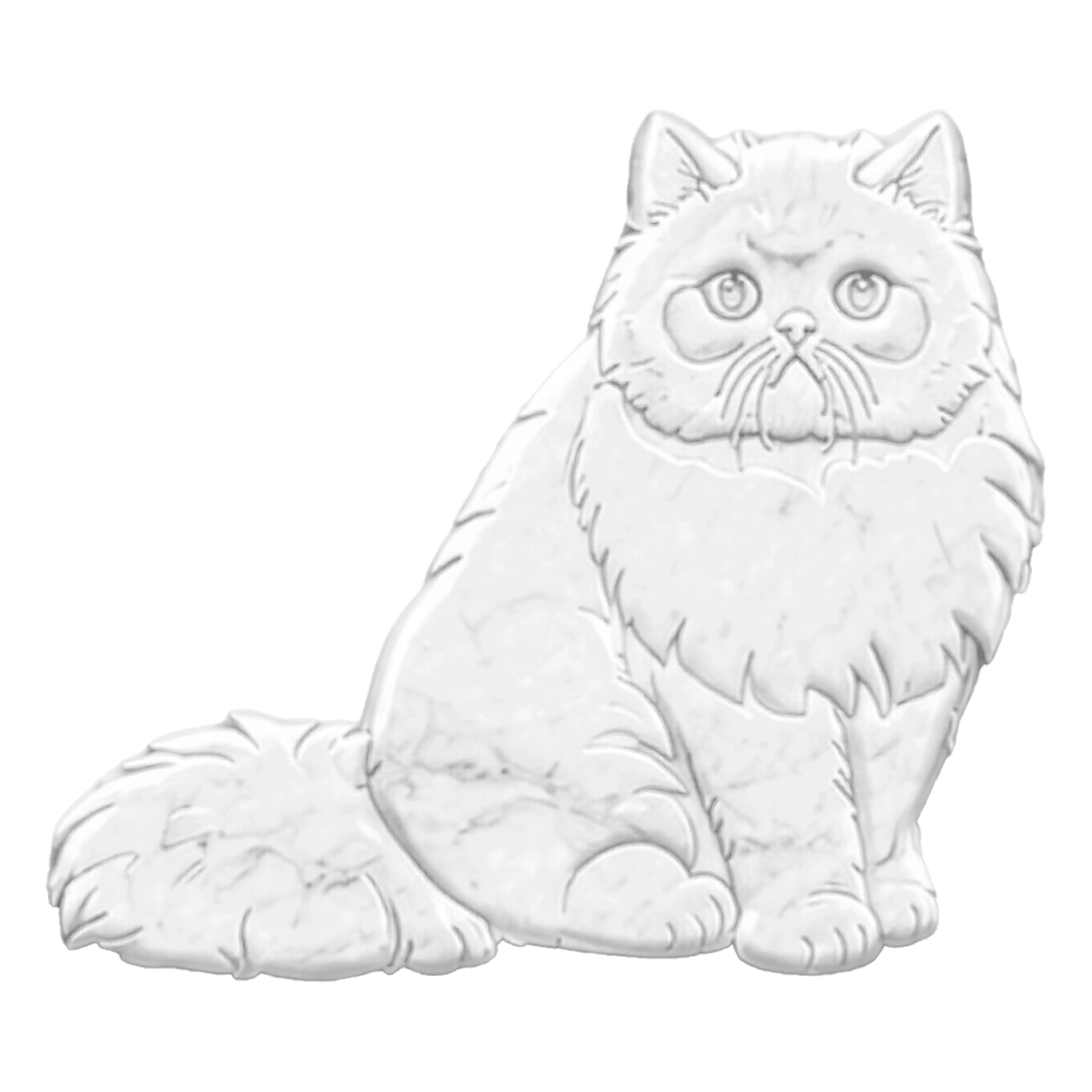 Gatto Himalayano in Marmo Bianco Carrara - Pawradise