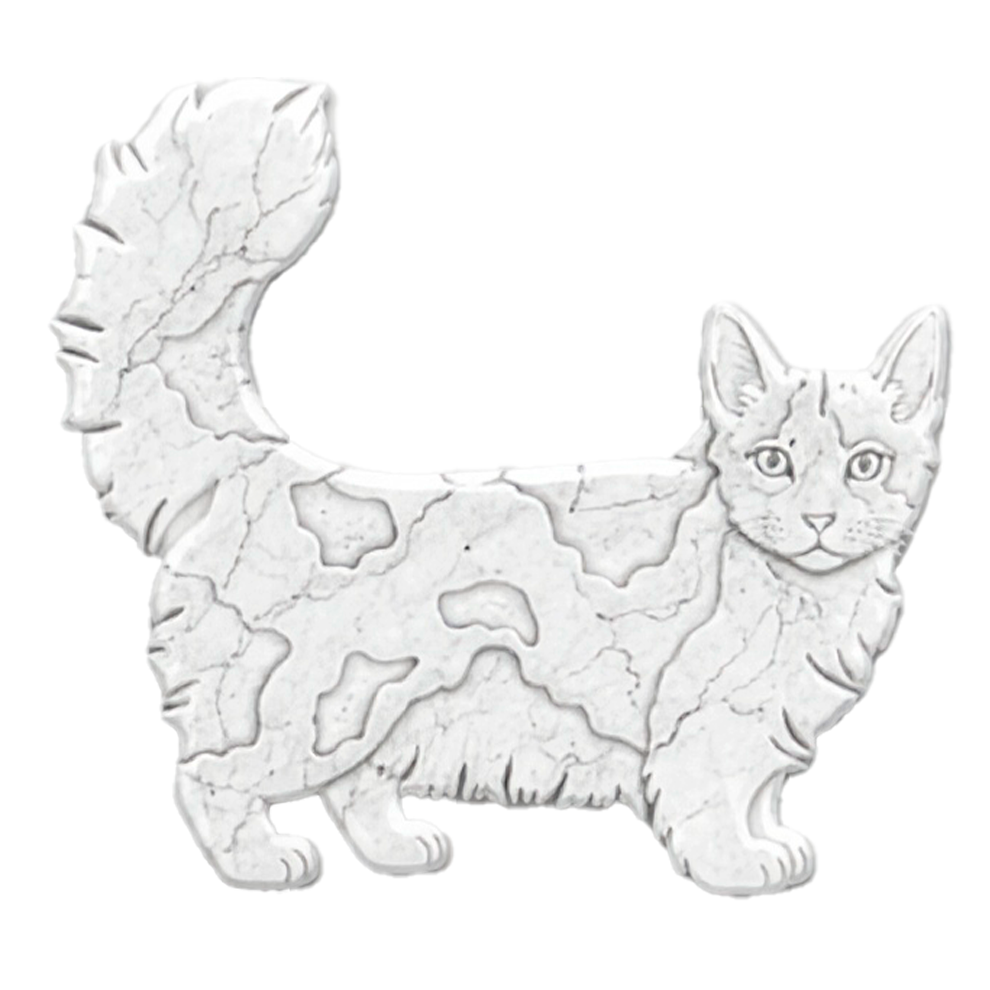 Gatto Skookum in Marmo Bianco Carrara Pawradise