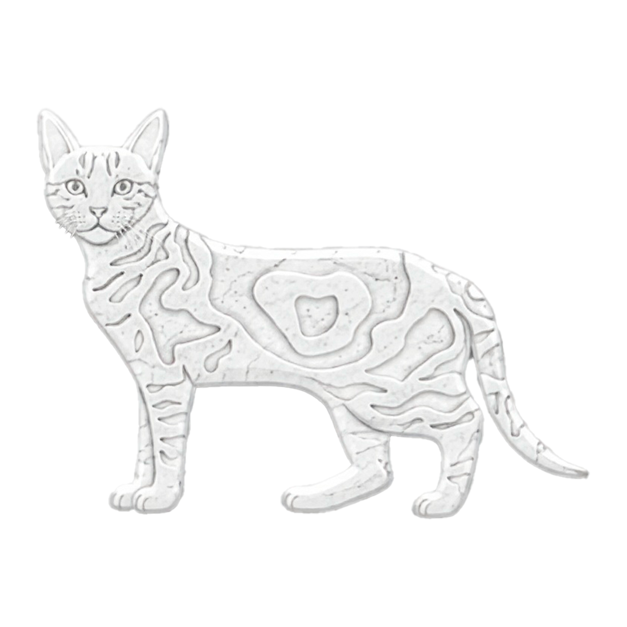 Gatto Sokoke in Marmo Bianco Carrara Pawradise